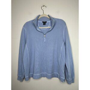 Eddie Bauer Women’s Size L 1/4 Zip Long Sleeve Pullover Sweater Blue Size XL